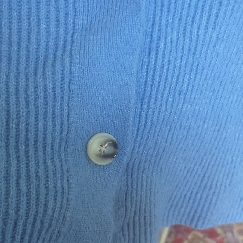Elegant Blue Women's Cardigan - Picture 3 of 4